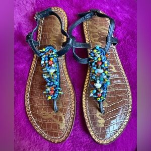 Sam Edelman Gabrielle Beaded T-Strap Sandals